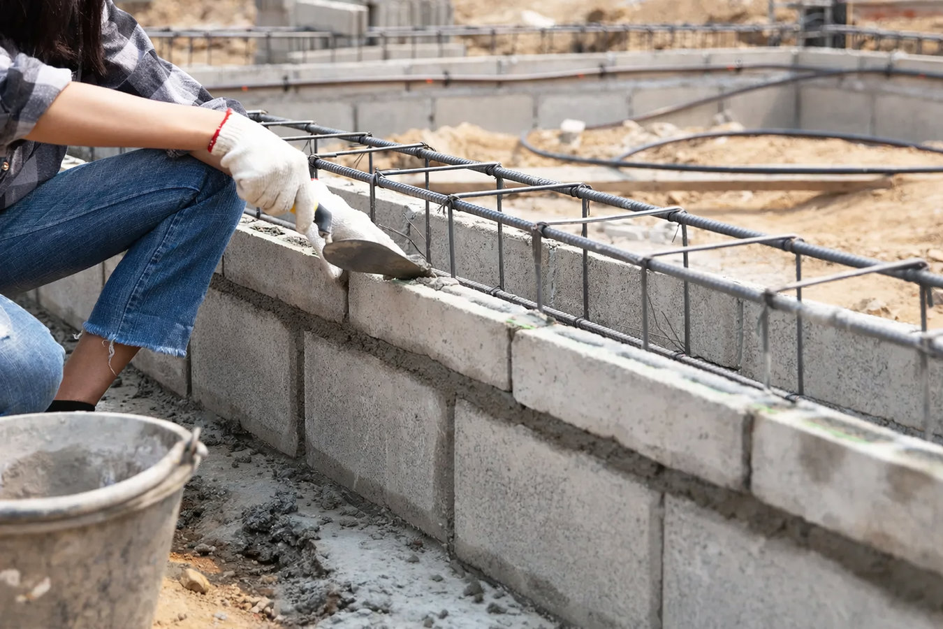 Foundation block wall installation in Carlsbad, CA